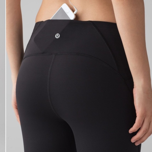 Lululemon Black Train Times Crop (17") - Picture 4 of 13